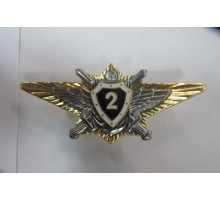 Нагрудный знак классность  ВС.РФ. офицерский - 2 (синий)