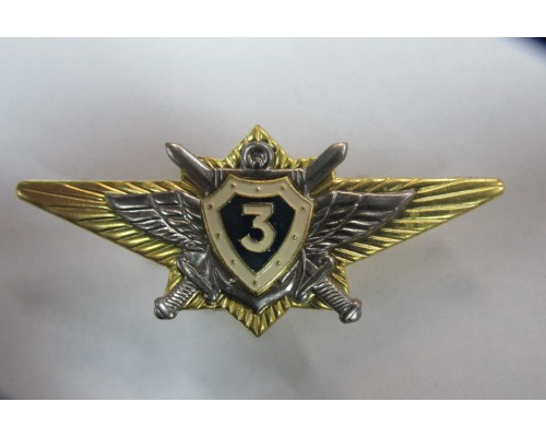 Нагрудный знак классность ВС.РФ. офицерский - 3 (синий)