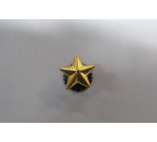 Звезда 20 мм золотая гладкая (пластиковая)